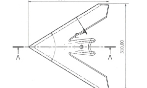 Лапа КУЛЬТИВАТОРА BOURGAULT / Л-01.532 / 200-PWV-1208