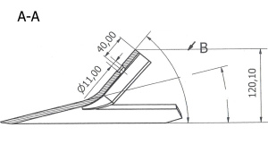 Лапа КУЛЬТИВАТОРА BOURGAULT / Л-01.532 / 200-PWV-1208